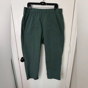 Gap Off-Duty Khaki Olive Green Cargo women's pants with pockets Pull-up #1297